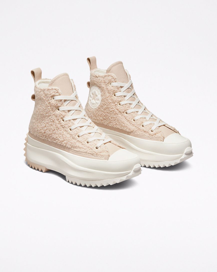 Topanky Na Platforme Converse Run Star Hike Sherpa Vysoke Damske Béžové | SK HNW5F4